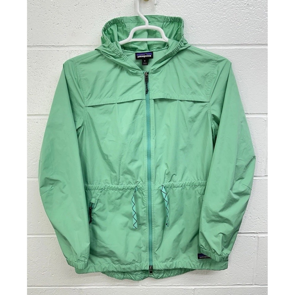 Patagonia Meriweather Anorak Windbreaker‎ Hoodie Mint Green / Women's Medium